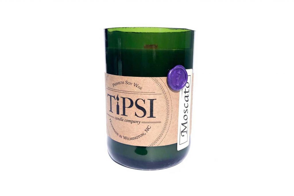 Tipsi Recycled Wine Bottle Candle